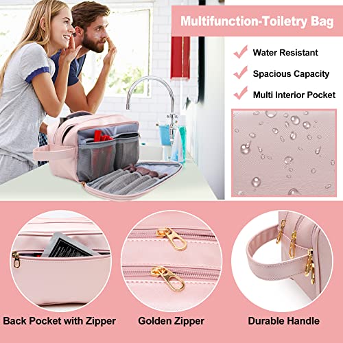 Makeup Bag for Women, Water Resistant Toiletry Bag for Travel Essentials, Dorm Room Essentials for Girl, Toiletry Organizer Dopp Kit for Toiletries Accessories, Mother's Day Graduation Gifts for Her
