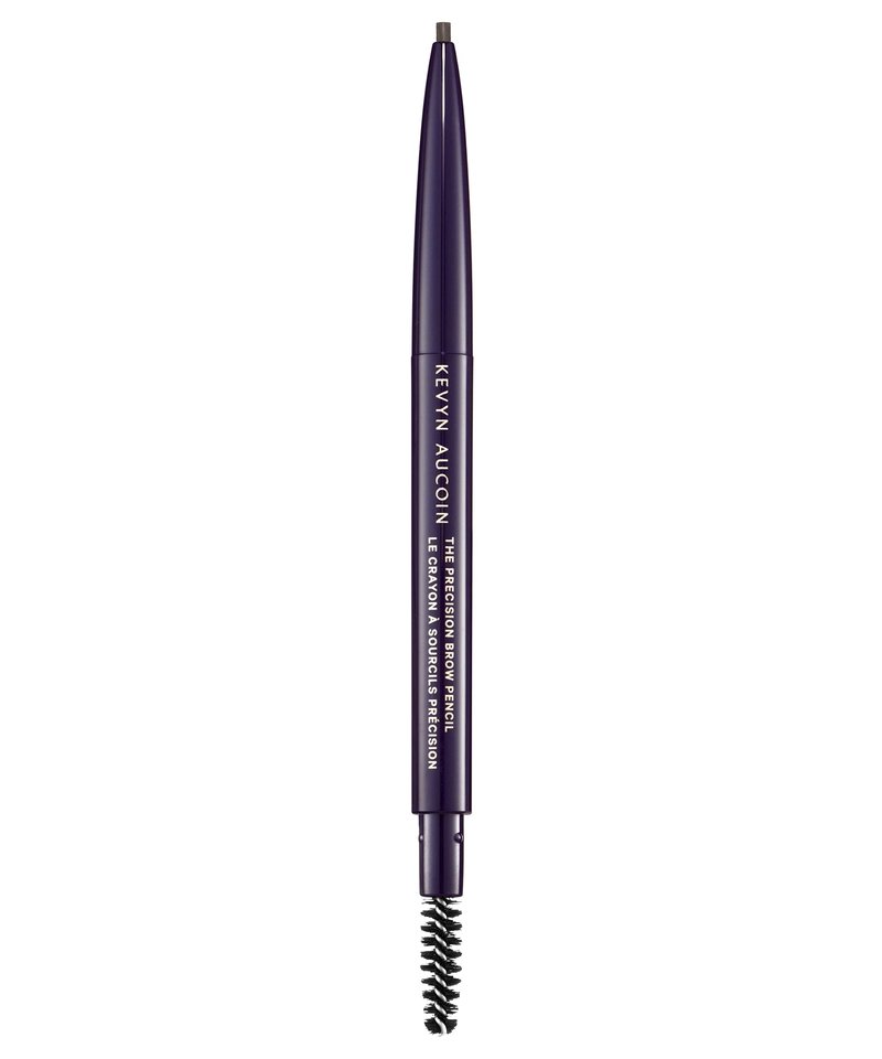 Kevyn Aucoin The Precision Brow Pencil, Dark Brunette: Ultra slim, thin and strong. Retractable plus spoolie brush. Pro makeup artist go to. Sculpt, define and shape eyebrows. Stay put, smudge-proof.