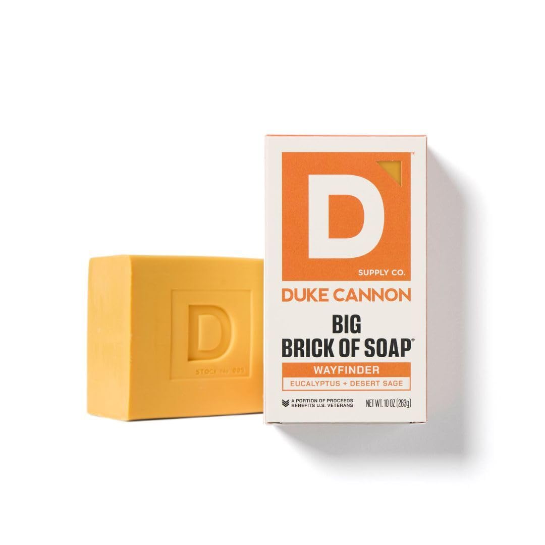 Duke Cannon Supply Co. Large Brick Bar Soap Bundle - Men's Soap with Masculine Scents - USA-Made - All Skin Types - Wayfinder, High Country, Superior, & Sawtooth - 10 oz (4 Pack)