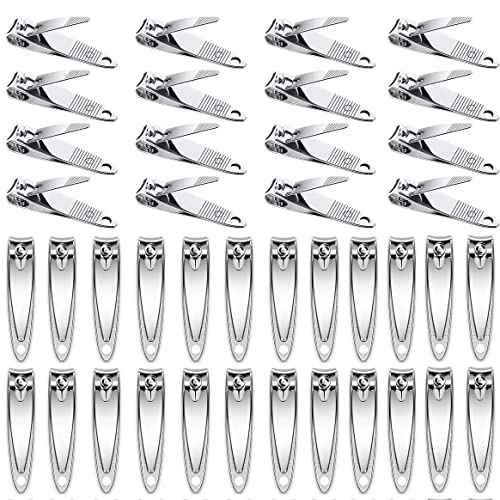 50 Pack Nail Clipper SetStainless Steel Nail Clippers Bulk£¬Portable Nail Cutter Manicure Kit Toe Nail Clippers for Women Man Adult Homeless Care