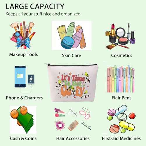 FOTAP Cartoons Dog Gift It's Time To Get G Makeup Bag Dog Cartoon Fan Cosmetic Bag Merchandise Cartoon Movies Gift (Get Goo)