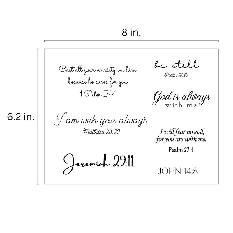 Christian Temporary Tattoos - Inspirational Scripture Designs | Motivational Bible Verses & Crosses