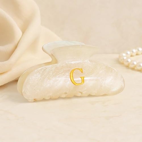 Teen Girl Gifts Trendy Stuff - Initial Cute Hair Clips, Letter Elegant Hair Claw Clips, Fashion Glitter Claw Clips Durable Hair Clips, Birthday Gifts for Teens Daughter Sister Christmas Gifts