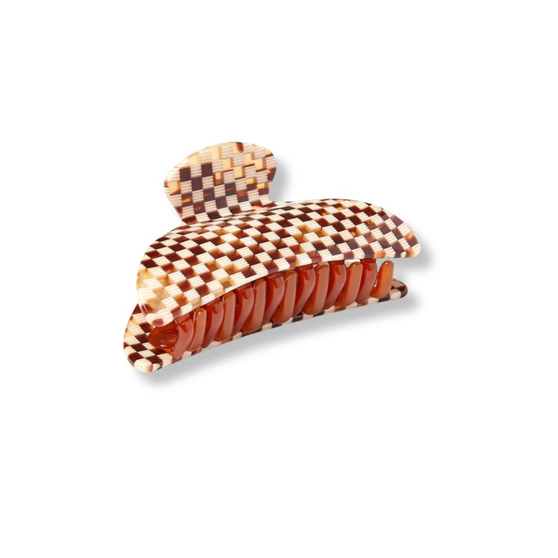 MACHETE Midi Heirloom Claw Hair Clip - 3.5 Inch Tortoise Checker Fashion Accessory
