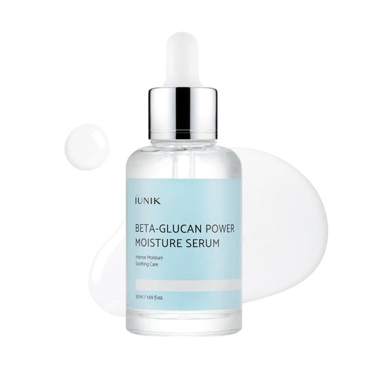 IUNIK Beta-Glucan Power Moisture Serum - Deep Hydration Vegan Serum with 7 Peptides | 50ml for Dry & Sensitive Skin