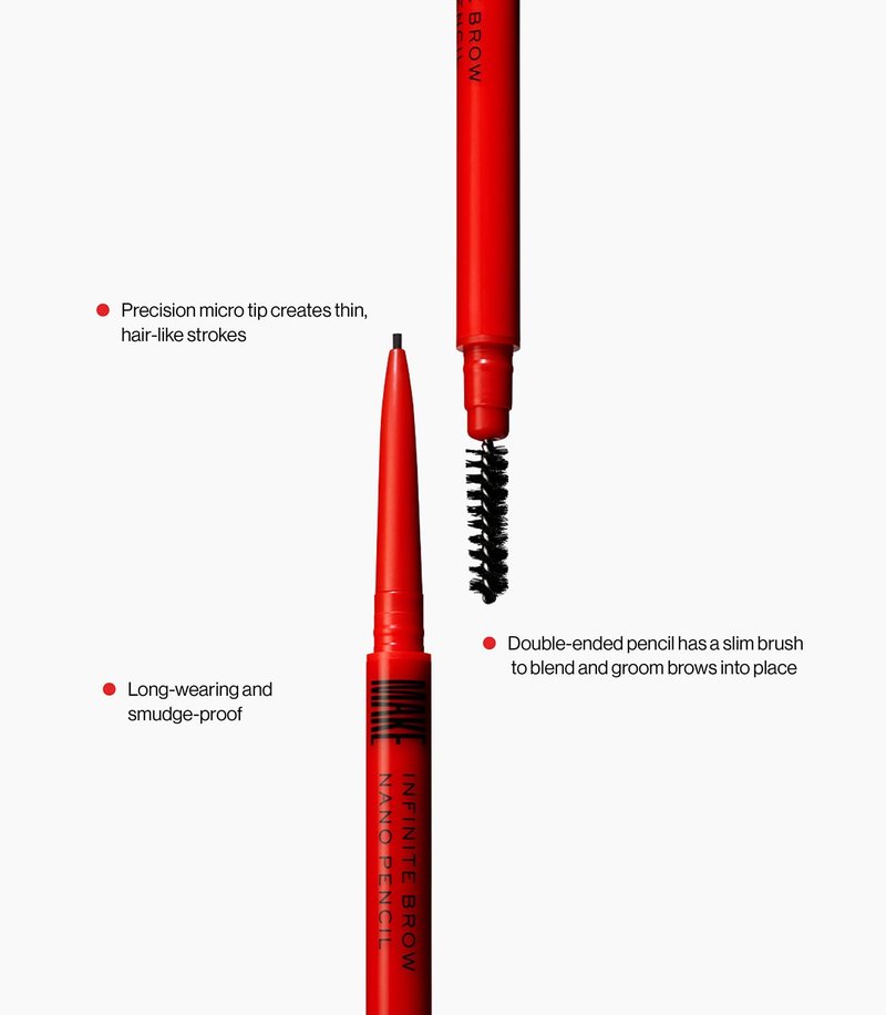 MAKE Beauty Nano Brow, Micro Eyebrow Pencil. Long-Lasting Smudgeproof Eye Brow Makeup for Hairlike Lines. Precision Liner for Natural-Looking Eyebrows - Shade, Cool Taupe Medium Brown