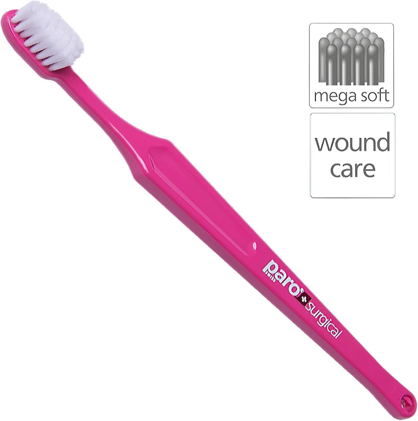 Paro Swiss Surgical 743 Parent Toothbrush, Pink, Battery Powered, Unisex-Kids