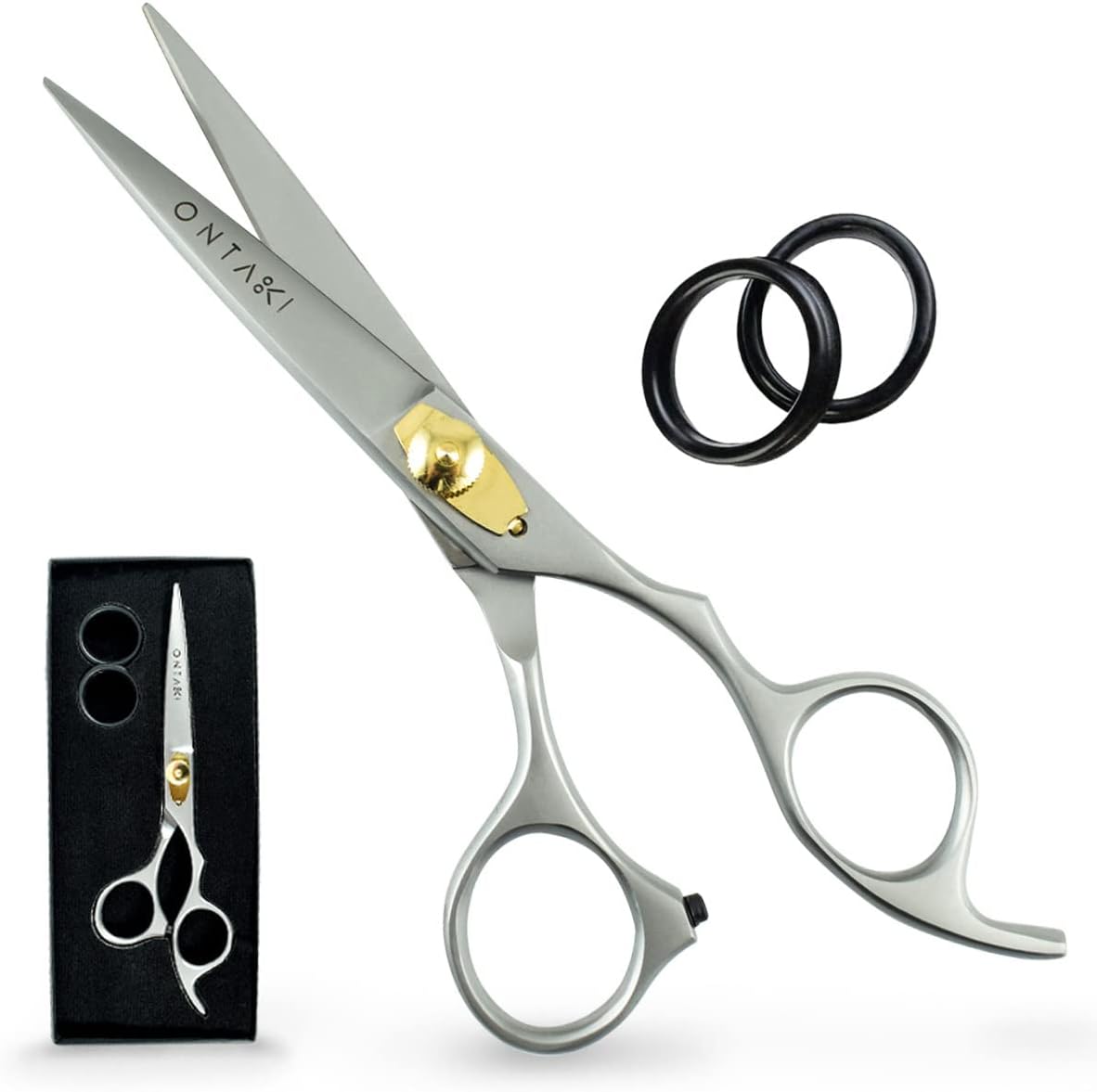ONTAKI Hair Cutting Scissors - 6.5" Japanese Steel Shears for Precision Beard & Mustache Grooming | Ideal for Barbers & Stylists
