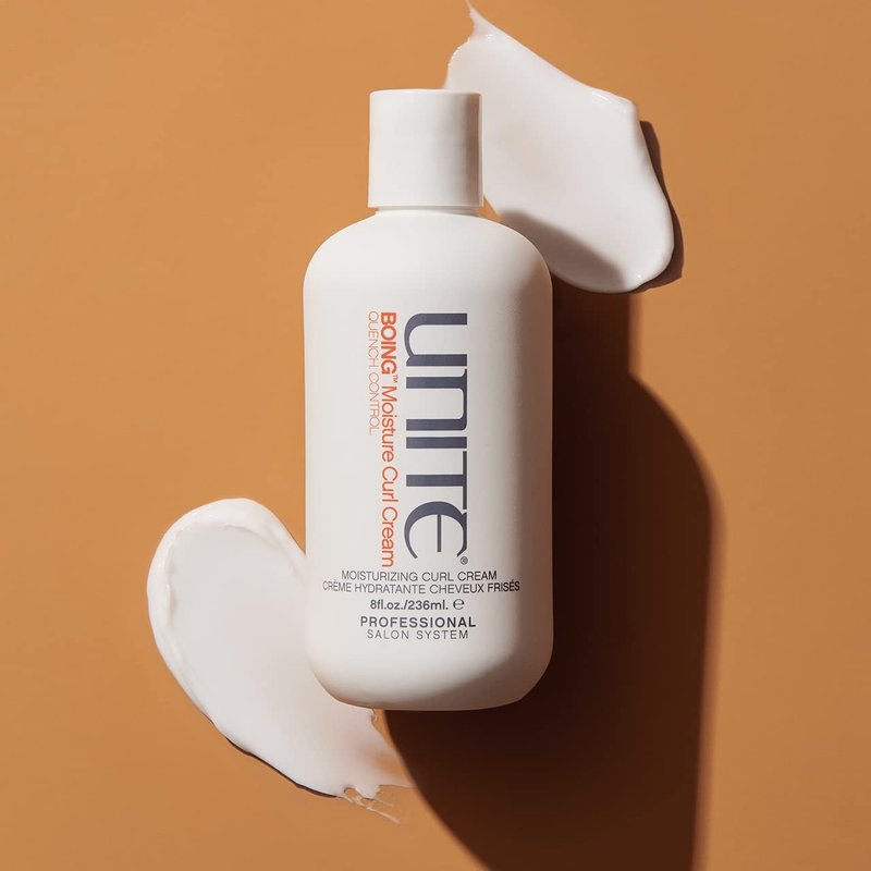 UNITE Hair BOING Moisture Curl Cream – Mega-Hydrating with Coconut & Argan-Infused Oil | Frizz Control & UV Protection | All Curl Types – 8 Fl Oz