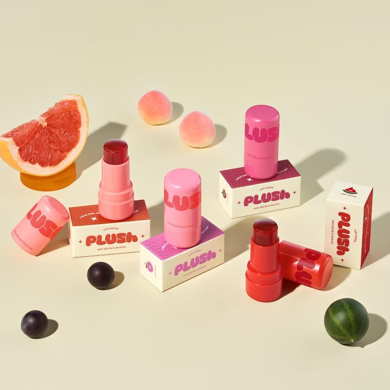 Elensilia Plush Water Jelly Lip & Cheek Tint – 10g (0.35oz) | Lightweight & Buildable Tint for a Natural, Fresh Glow (Water Melong)
