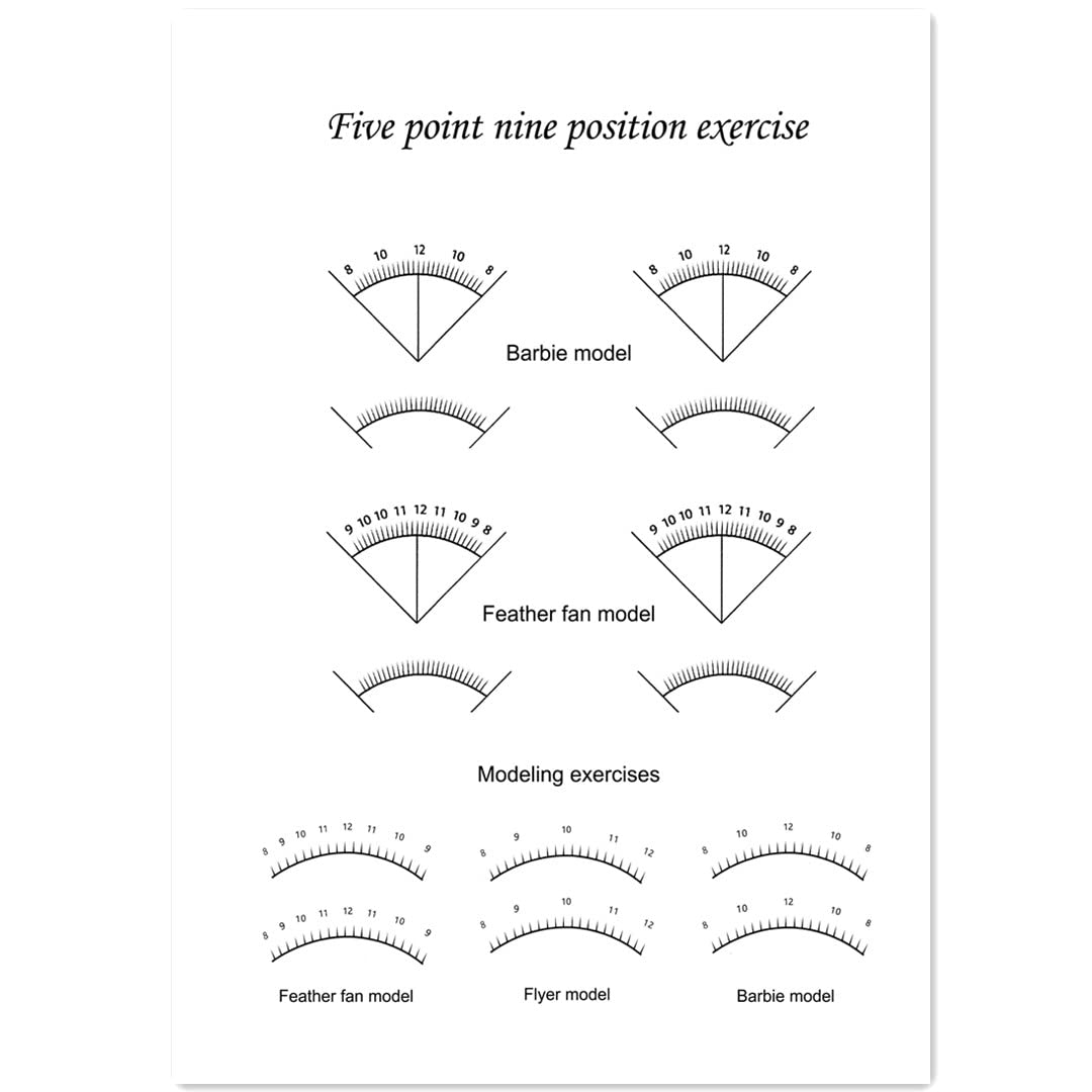 Jegapluso Lashes Training Exercise for Beginners Professional Eyelash Extensions Exercise Book