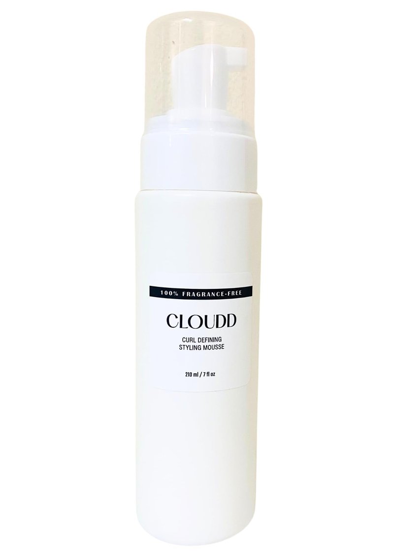 CLOUDD Fragrance-Free Curl Defining Styling Mousse, 100% Fragrance-Free and Essential Oil-Free, Unscented, Non-aerosol
