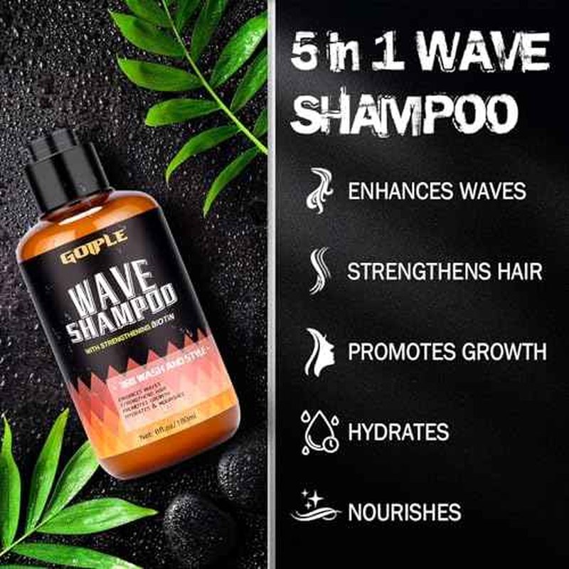 360 Waves Wash Shampoo -Wave Shampoo for Black Men 360 Wave Shampoo Hydration Shampoo Enhance Waves Shampoo Strenghtens Hair Promote Growth Wave Shampoo Easy Wash Hydrate (6 FL OZ)