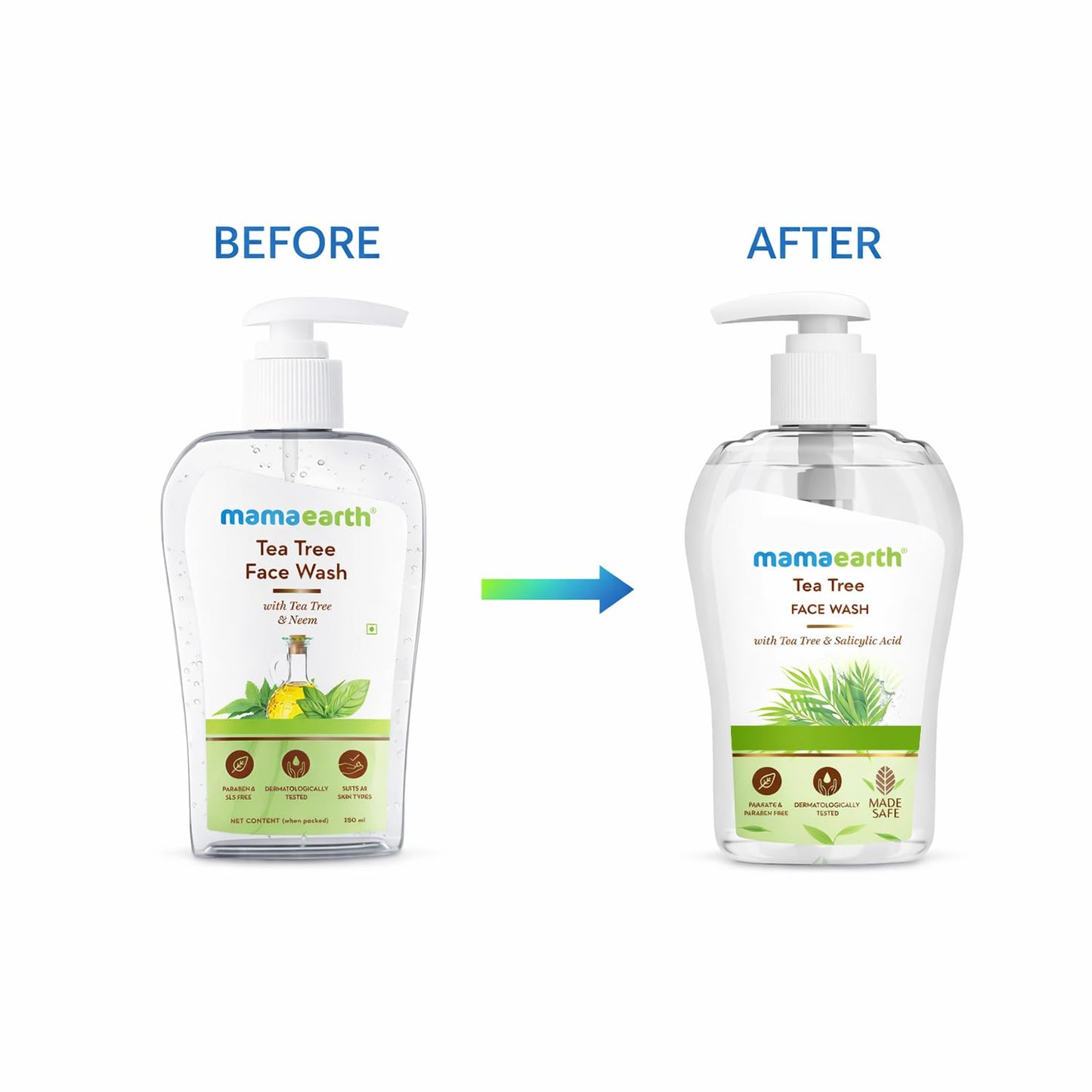 MAMAEARTH Tea Tree Face Wash with Tea Tree & Neem 8.45 Fl Oz (250ml)