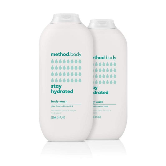 Method Body Wash, Stay Hydrated, 18 Ounces, 2 Pack, Stay Hydrated, 18 fluid_ounces