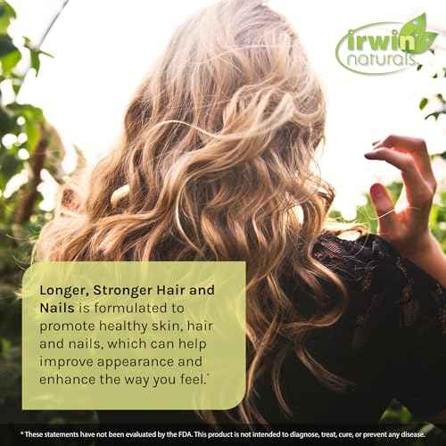 Irwin Naturals Longer, Stronger Hair and Nails - 120 Liquid Softgels, 2 Pack - Promotes Vibrant Shine Texture & Strength - 120 Total Servings