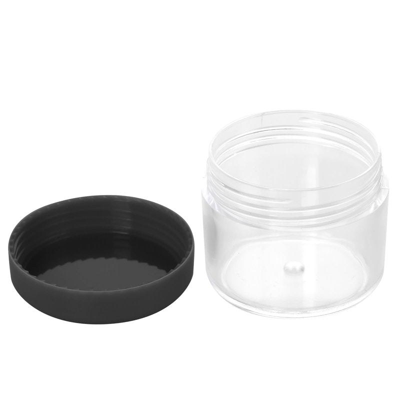 HOIGON 96 PCS 20g 20ml Clear Plastic Sample Containers, Leak-Proof Round Plastic Cosmetic Containers with Black Screw Lids for Creams, Lotions, Makeup, Colored Acrylics