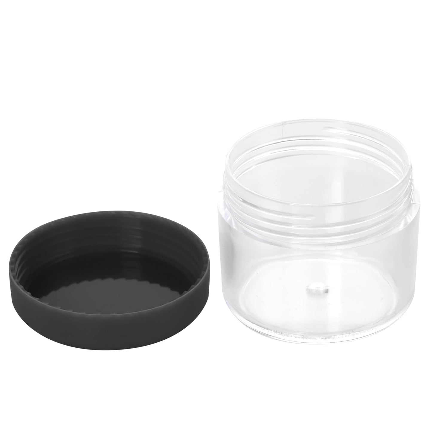 HOIGON 96 PCS 20g 20ml Clear Plastic Sample Containers, Leak-Proof Round Plastic Cosmetic Containers with Black Screw Lids for Creams, Lotions, Makeup, Colored Acrylics