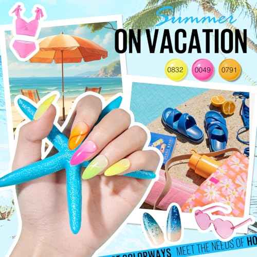 MEFA 42 Colors Gel Nail Polish Kit with U V Light, 59 Pcs All Seasons Collection Colorful Gel Polish Essential Set with 5 Psc Matte/Glossy Base Top Coat, Salon Gifts for Women