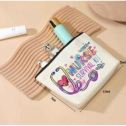 DJHUNG Funny Love Nurse Makeup Bag Nurse Accessories for Work Nurse Gifts for Women Nursing Bag for Women Female Her Wife Mom Graduation Birthday Thank You Retirement Gifts Nurse Survival Kit