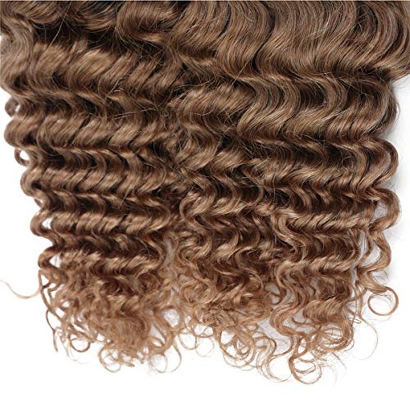 4 Bundles Deep Wave Short Bob Style Ombre 1B/30 Virgin Human Hair Bundles 50g Two Tone Color Brazilian Hair Weave 14¡±