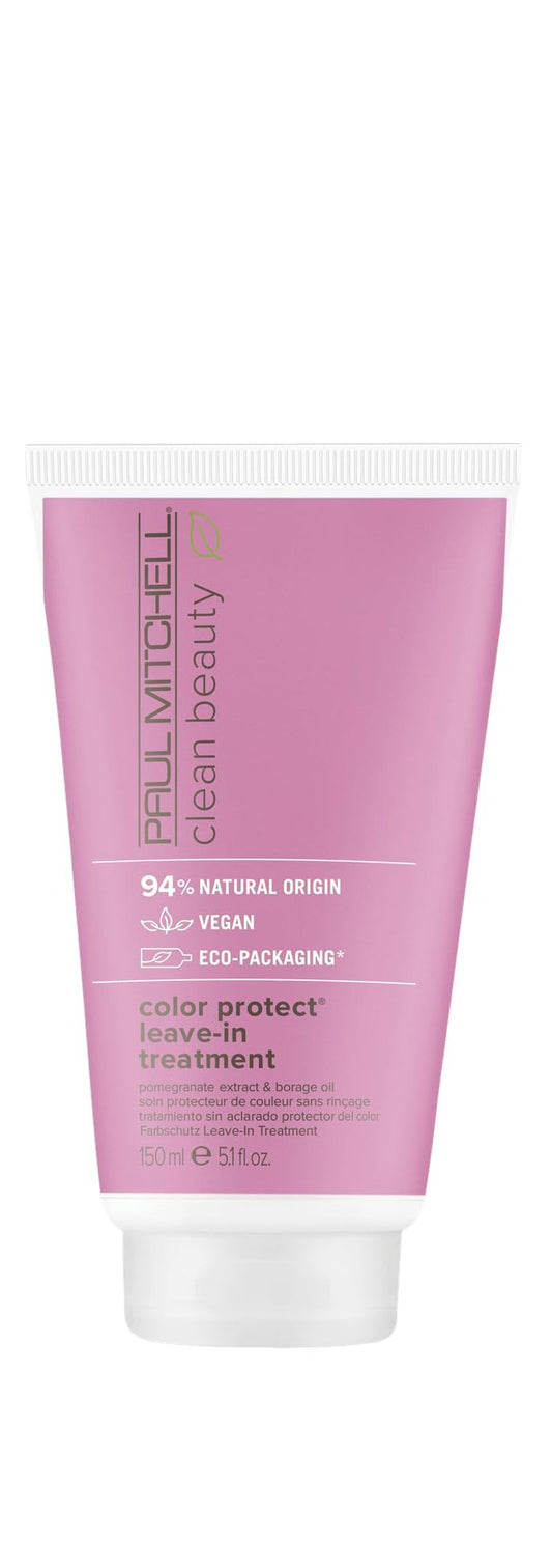 Paul Mitchell Clean Beauty Color Protect Leave-In Treatment, Boosts Shine, Keeps Color Fresh, For Color-Treated Hair, 5.1 fl. oz.