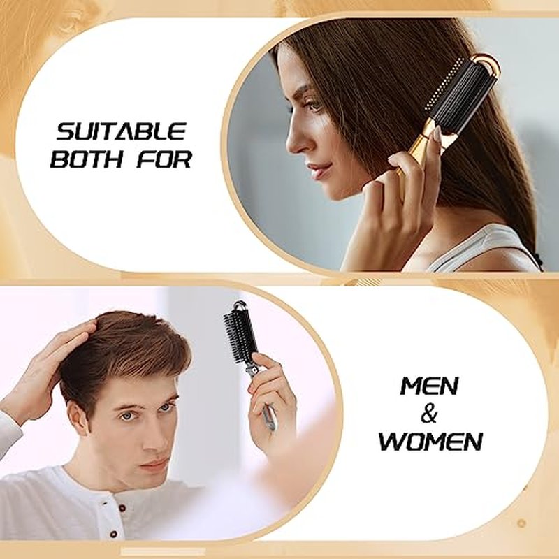 Uiifan 50 Pcs Folding Travel Brush with Mirror Bulk, Small Pocket Brush Compact Portable for Men Women, Bridesmaid Gifts, Stocking Stuffers, Party Favors(Purple, Green, Silver, Blue, Gold)