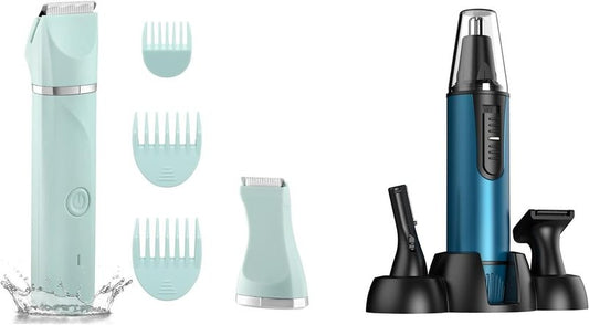 AREYZIN Professional USB Rechargeable Body Hair Trimmer - Waterproof Bikini & Ear/Nose Trimmer for Men & Women