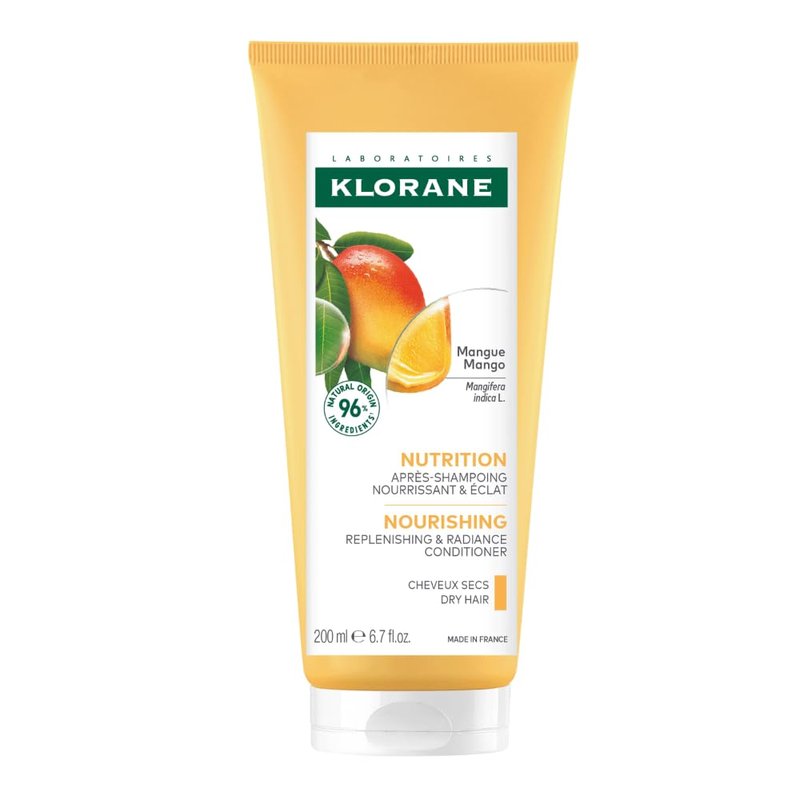 Klorane Nourishing Conditioner with Mango Butter, Moisturize and Hydrate Dry Hair, Paraben, Silicone, Sulfate Free, 6.7 Ounce
