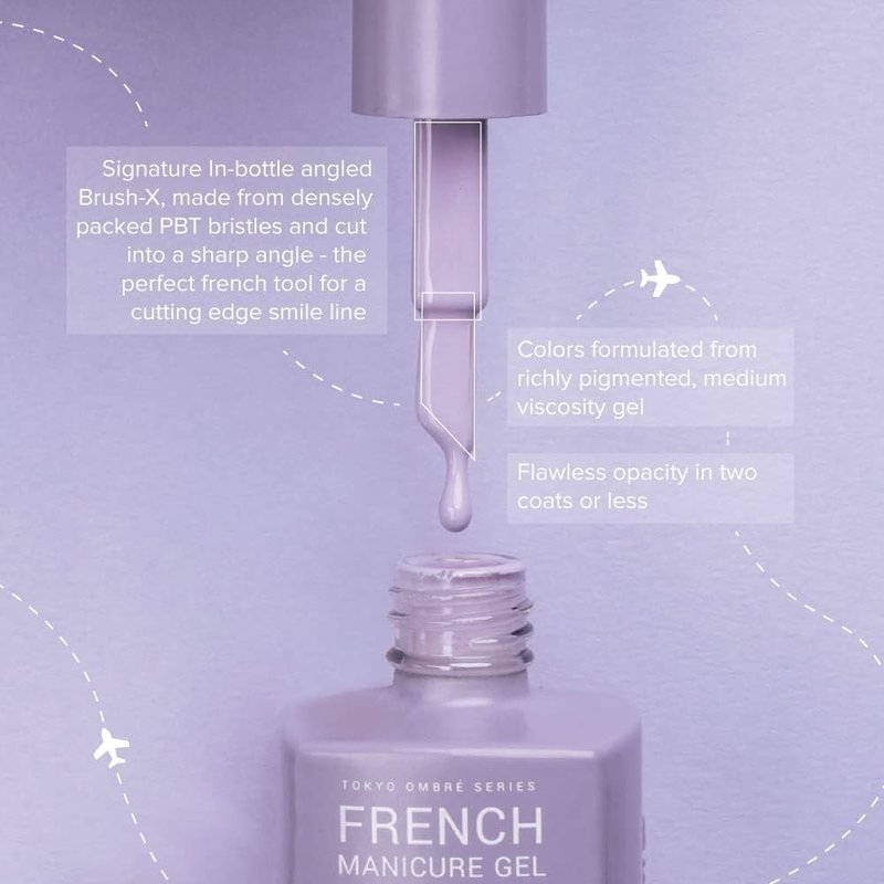 Apres Nail French Manicure Set - Mykonos | Includes 5 Ombre Color | Each Bottle 15mL / 0.5 Fl Oz | 2022 Version