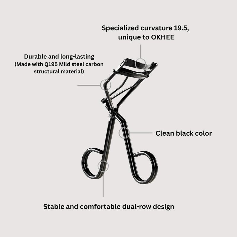 SOO ADOR okhee SO-OK Lash Curler 19.5 – No-Pinch Eyelash Curler with Gentle 19.5 Curve for Precise, Pain-Free Curling – Professional Lash Tool Designed by Korea’s Top Makeup Artist