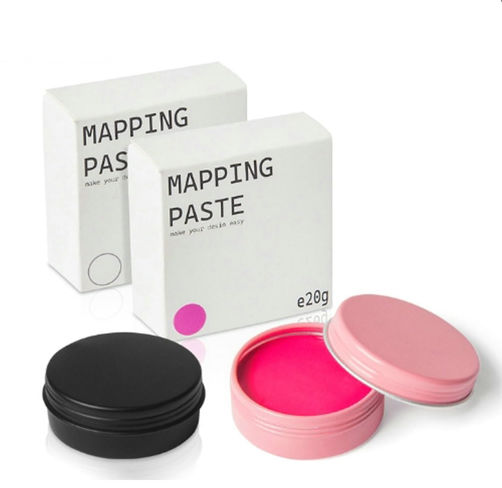 HOTWE Mapping Paste, 20g/0.7oz Mapping Brow Paste for Eyebrow and Lips Measuring, Brow Contour Paste for PMU Microblading Supplies and Eyebrows Design Marking (Pink)