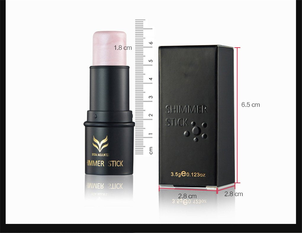 FantasyDay Illuminator Face Highlighter Makeup Sticks Pearl Shimmer Whitening Cream Shimmer Contouring Stick Foundation Stick Face Eye Nose Concealer Pen #2
