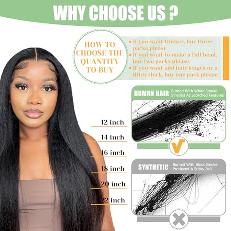 Loxxy Seamless Yaki Straight Clip ins Human Hair, Natural Black Yaki Clip ins for Black Women Invisible PU Weft 110g 7pcs 16 Inch