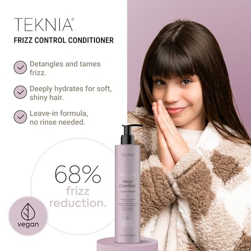 LAKM? Teknia Frizz Control Leave In Conditioner, Anti Frizz Conditioner for Frizzy or Curly Hair, 10.2 Fl Oz