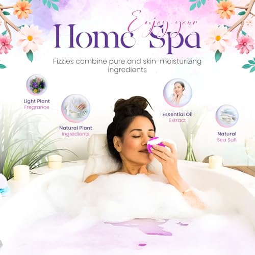 Bath Bombs for Women Pack of 12 Handmade for Women Gift Set, All Natural with Essential Oils, Shea Butter & Luxurious Bubbles - Relaxing Bath Bombs for Adults, Spa Fizzies, Moisturizing Bath Balls