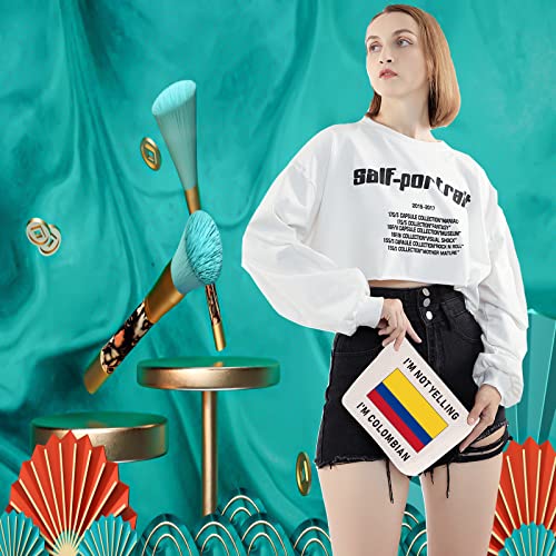 LEVLO Funny Colombia Flag Cosmetic Bags Souvenirs I'm Not Yelling I'm Colombian Makeup Bags Colombian Root Flag Gifts (I'm Colombian)