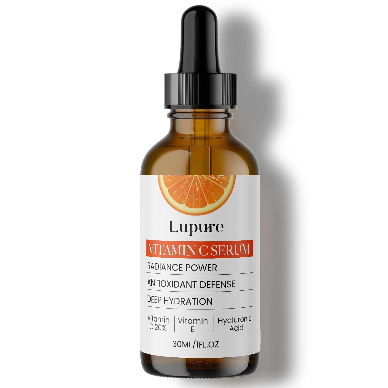 Lupure Vitamin C Face Serum 20% - Anti-Aging Formula with Hyaluronic Acid & Vitamin E | 1 Fl. Oz