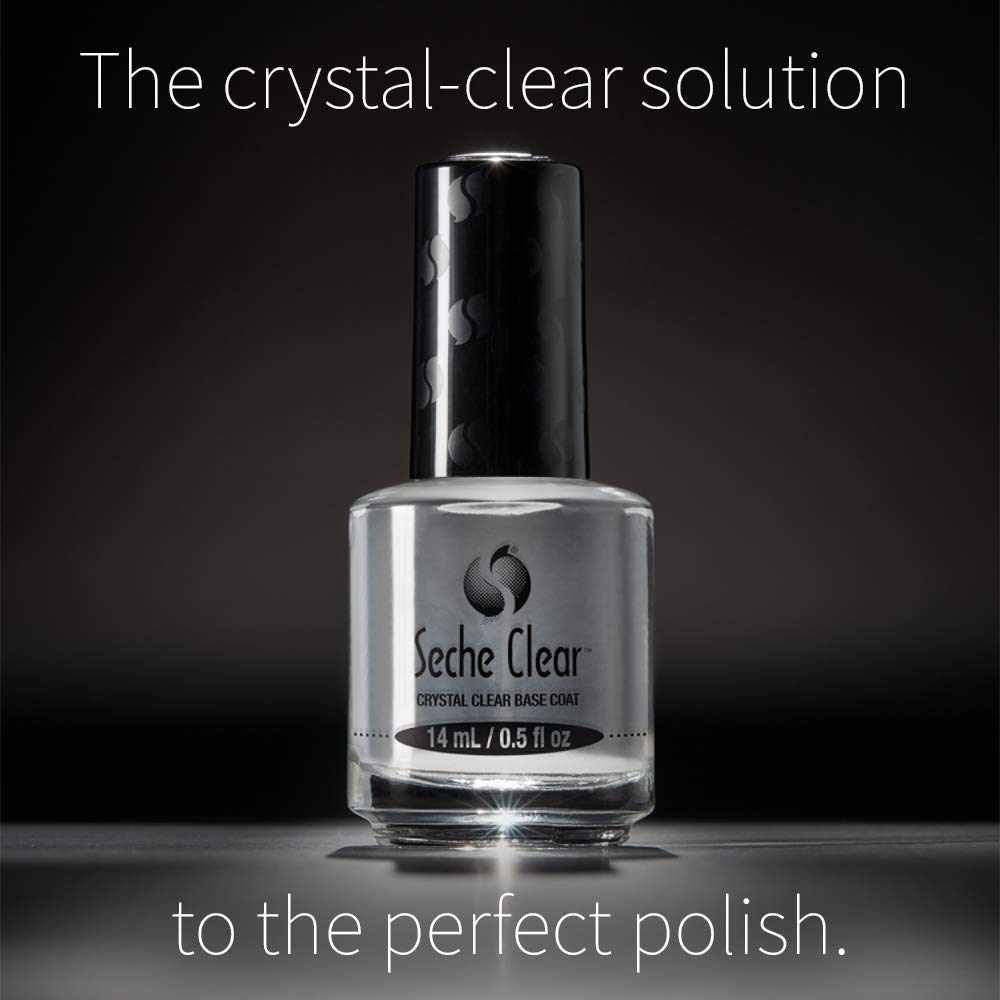 Seche Clear Base Coat and Top Coat Duo Pack – Nail Strengthening & Long-Lasting, Nail Polish, Manicure Set, 14 mL Each