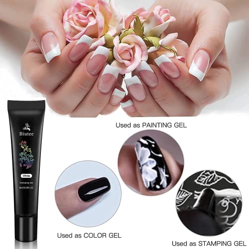 SEISSO 7 Colors Nail Stamping Polish Gel Nail Stamper Kit with 5 Pcs Nail Stamping Plates for Nails Art Stamp Beginners Kitiy