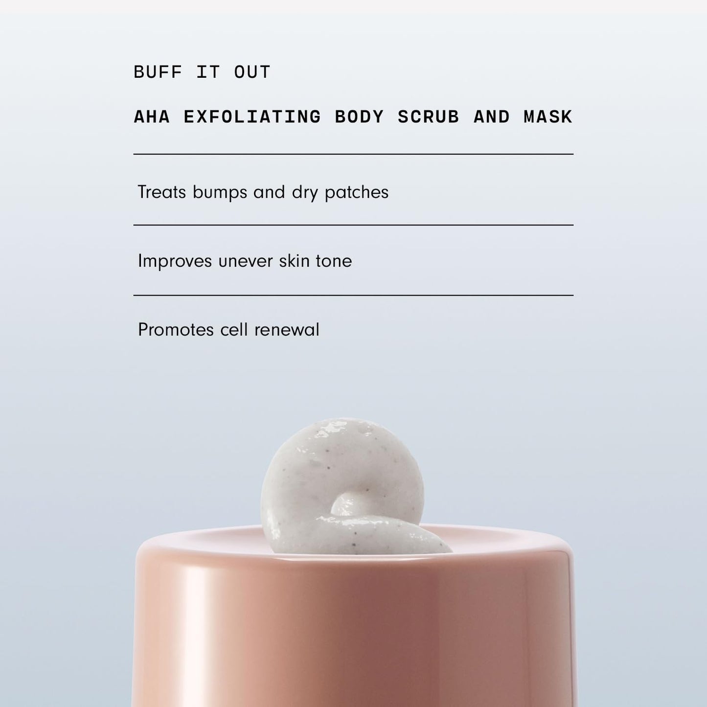 Versed Buff It Out AHA Exfoliating Body Scrub and Mask