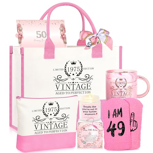 50th Birthday Gifts for Her Unique 50th Christmas Birthday Gifts Set for Women 50 Year Old Birthdays Christmas Gift for Women 50 and Fabulous Gift for 50th Womens