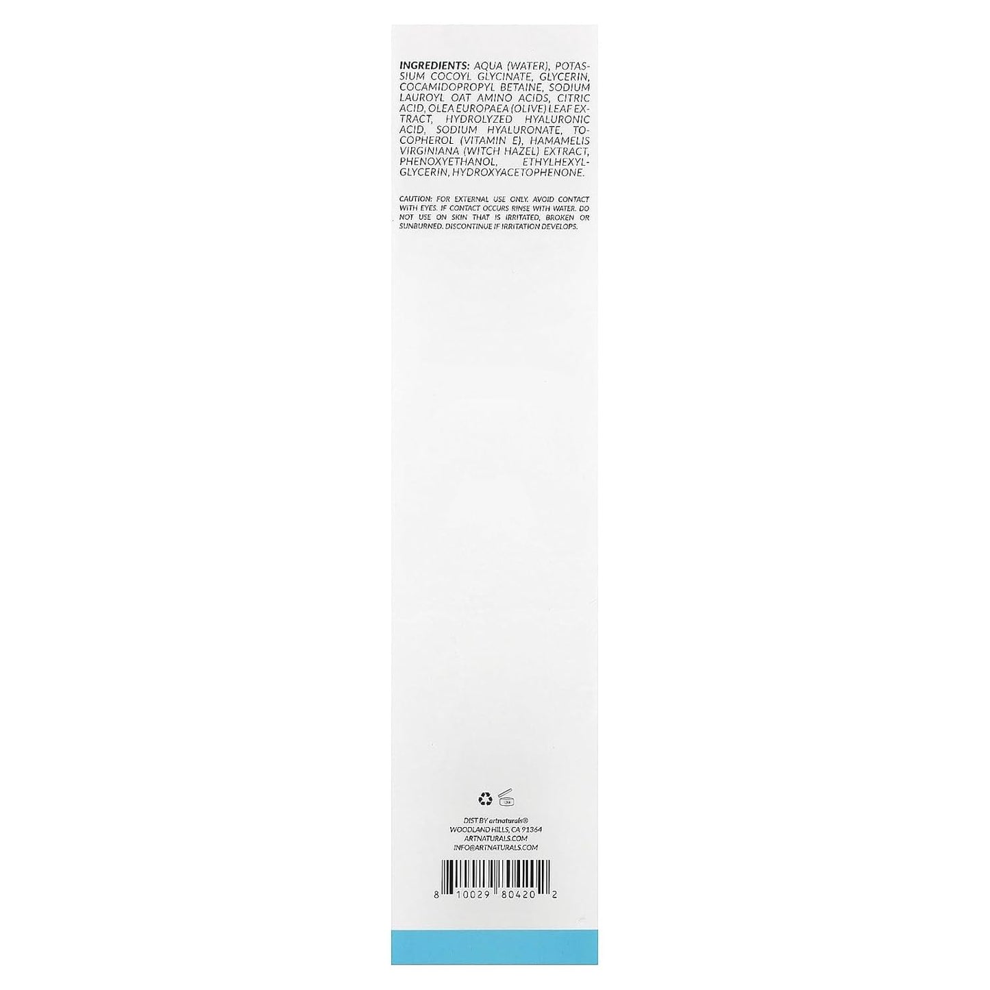 Hyaluronic Acid Facial Cleanser - Gentle Formula for All Skin Types | 8 fl oz (236 ml)