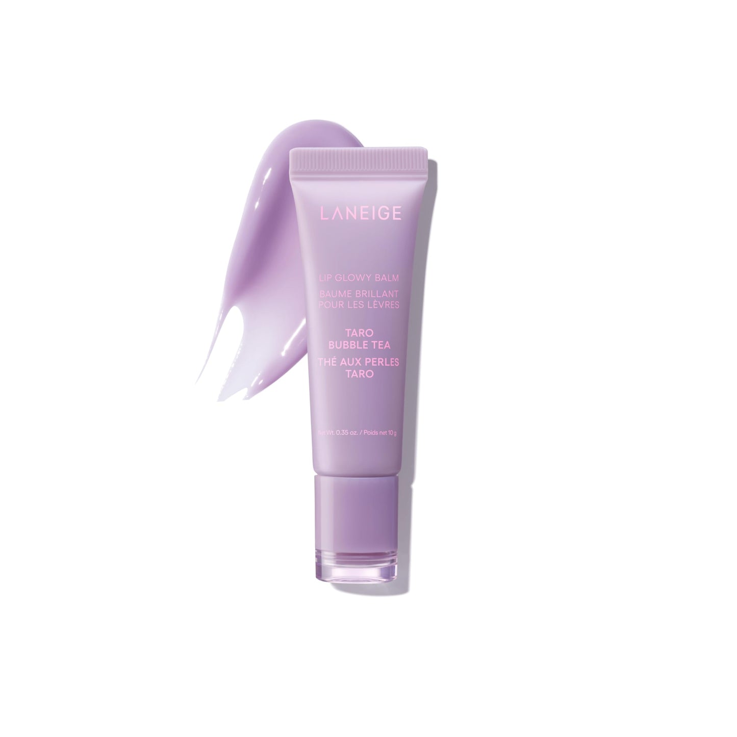 LANEIGE Lip Glowy Balm: Sheer Tinted Lip Treatment Balm Tube with Shea & Murumuru Butters for Hydrating, Moisturizing, Glossy, Non-Sticky Shine, Berry | Korean Skin Care, Taro Bubble Tea