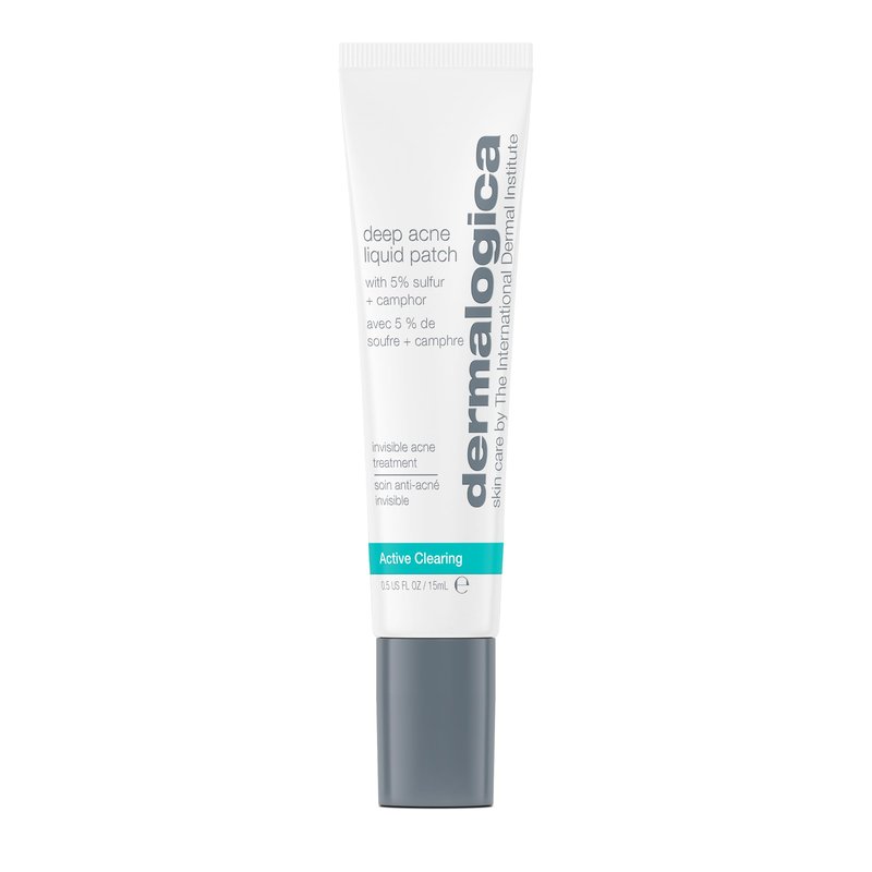 Dermalogica Deep Acne Liquid Patch, Sulfur Acne Treatment with Niacinamide, Invisible Spot Treatment for Blemish-Prone Skin – 0.5 fl oz