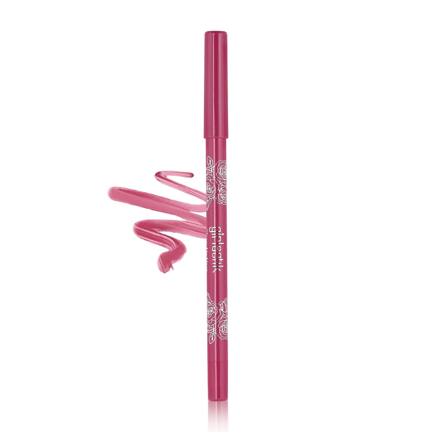 Girlactik Glossy Lip Liner – Moisturizing Lip Pencil with Glossy Shine – Smooth, Creamy, Clean Beauty, Vegan & Cruelty-Free Formula (Lotus)