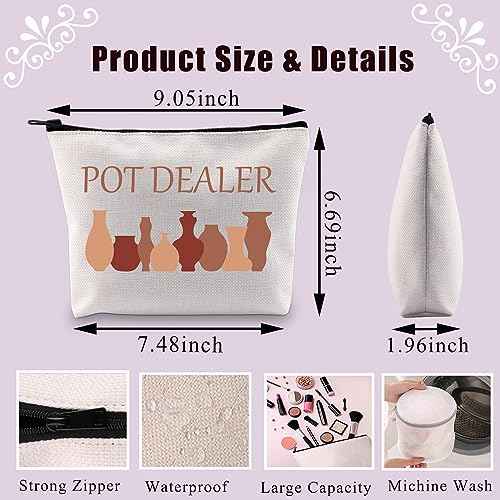 BDPWSS Pottery Artist Gift Pot Dealer Makeup Bag Ceramic Artist Gift Pottery Lover Gift Pottery Student Graduation Zipper Bag (Pot Dealer)
