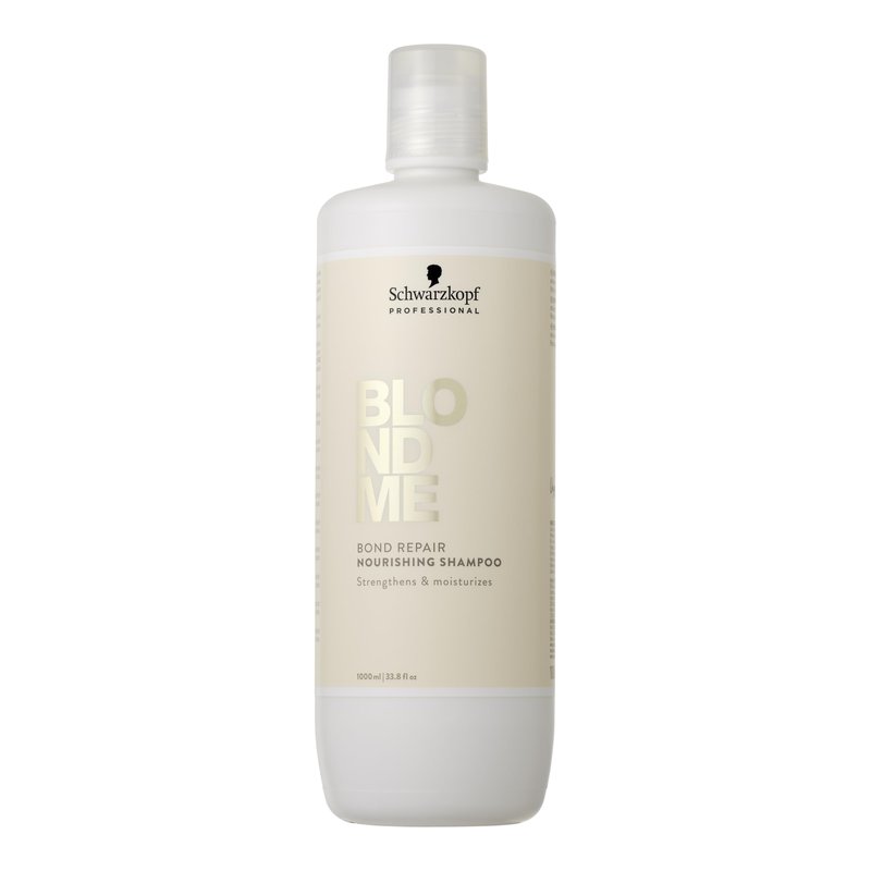 BlondMe Bond Repair Nourishing Shampoo for Blonde Hair, 33.8 Fl Oz | Adds Moisture and Softness | Strengthens, Repairs, & Prevents Breakage |For Blonde, Lightened, & Grey Hair