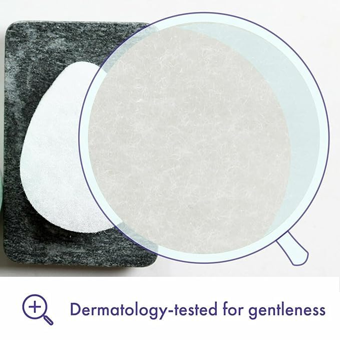 Buf-Puf Facial Sponge, Dermatologist Developed, Removes Deep Down Dirt & Makeup That Causes Breakouts and Blackheads, Reusable, Exfoliating, White, 8 Count