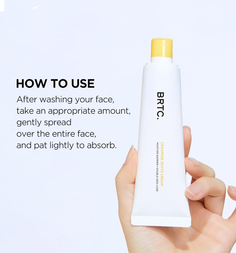 BRTC Ceramide 3days Cream | Moisturizer & Soothing with Ceramide | Moisture Barrier Care | Non-Sticky Cream, Korean Skincare (50ml, 1.69 fl.oz)